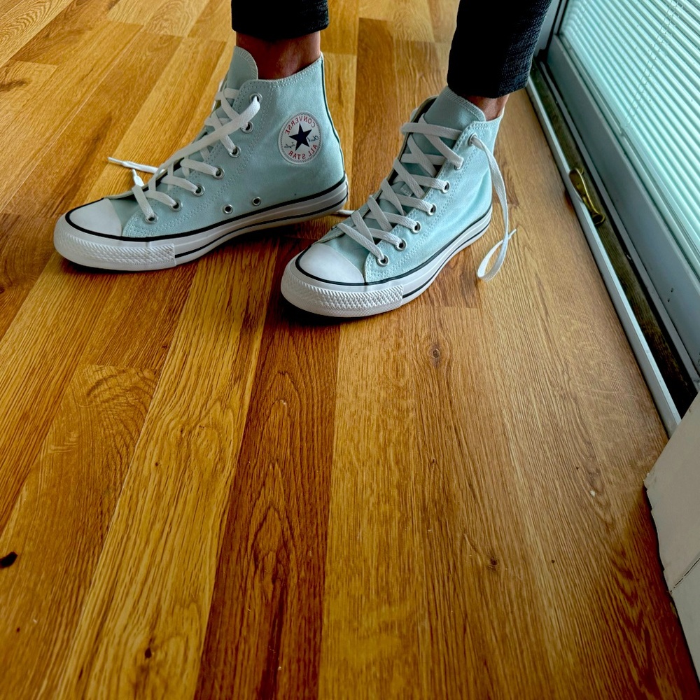 Turquoise Converse Chuck Taylor All Star High Tops W Size 8 Never Worn NWOT